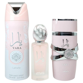 Lattafa Yara Women 3-Piece Gift Set β Eau de Parfum, Deodorant & Hair Mist